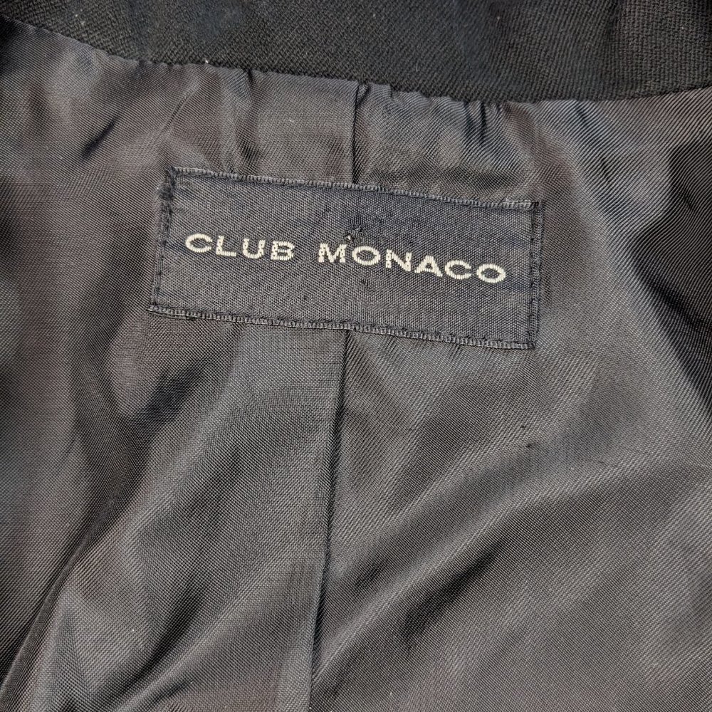 Club Monaco black lined, single button blazer, size small - Picture 2 of 7